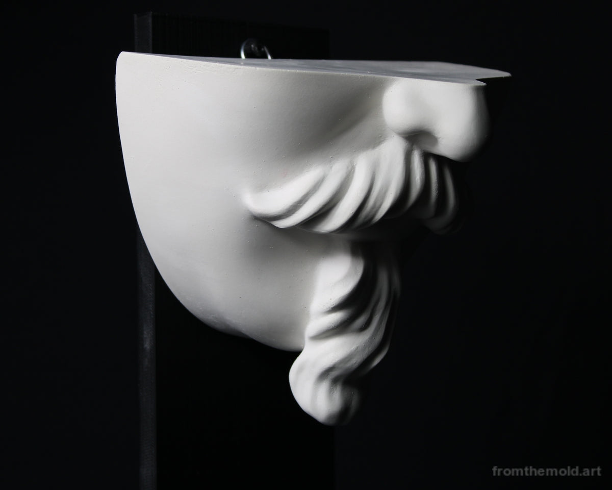 Edouard André Facial Study Plaster Cast – Portrait Drawing & Art Reference