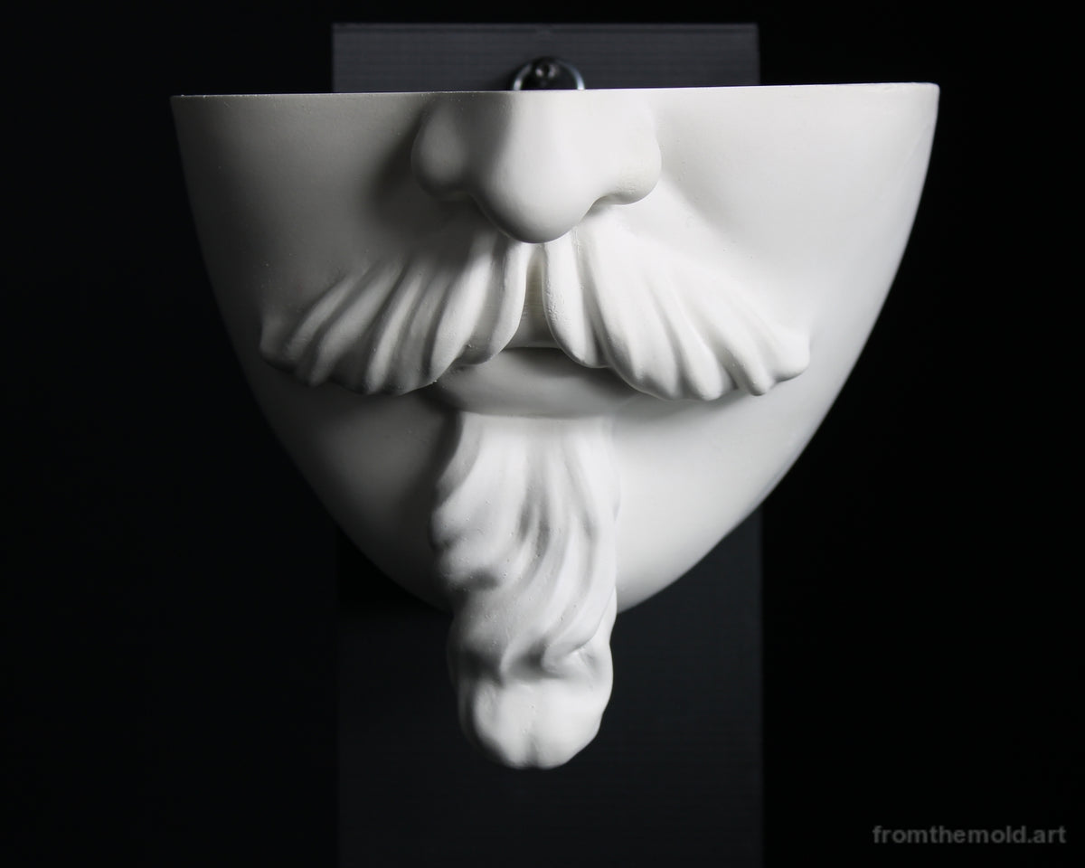 Edouard André Facial Study Plaster Cast – Portrait Drawing & Art Reference