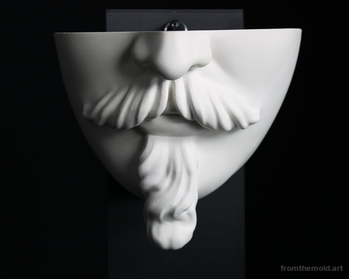 Edouard André Facial Study Plaster Cast – Portrait Drawing & Art Reference