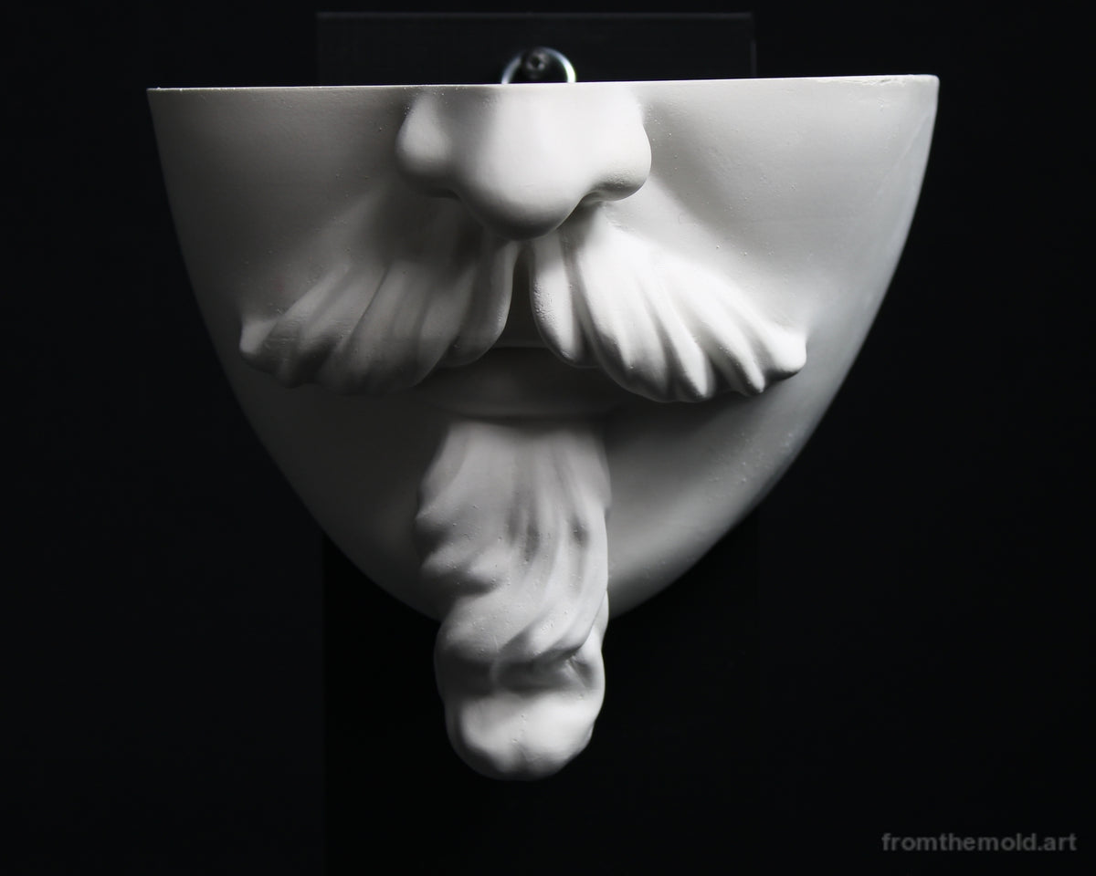 Edouard André Facial Study Plaster Cast – Portrait Drawing & Art Reference