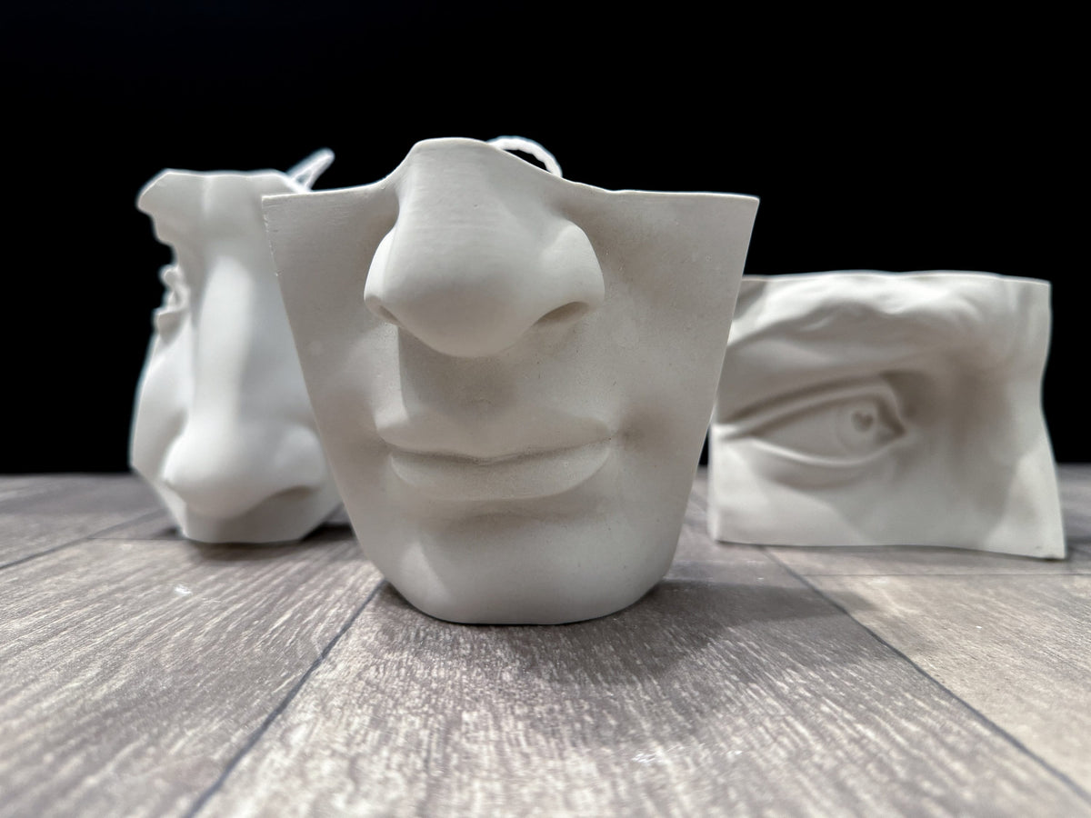 Nose of David, Art Practice Decor, Hand Sculpted Realism, Artist Gift