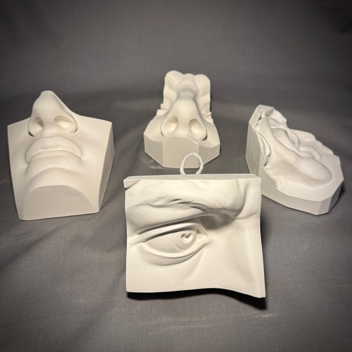 David 4-Piece Plaster Study Cast Set – Portrait Drawing & Anatomy Reference