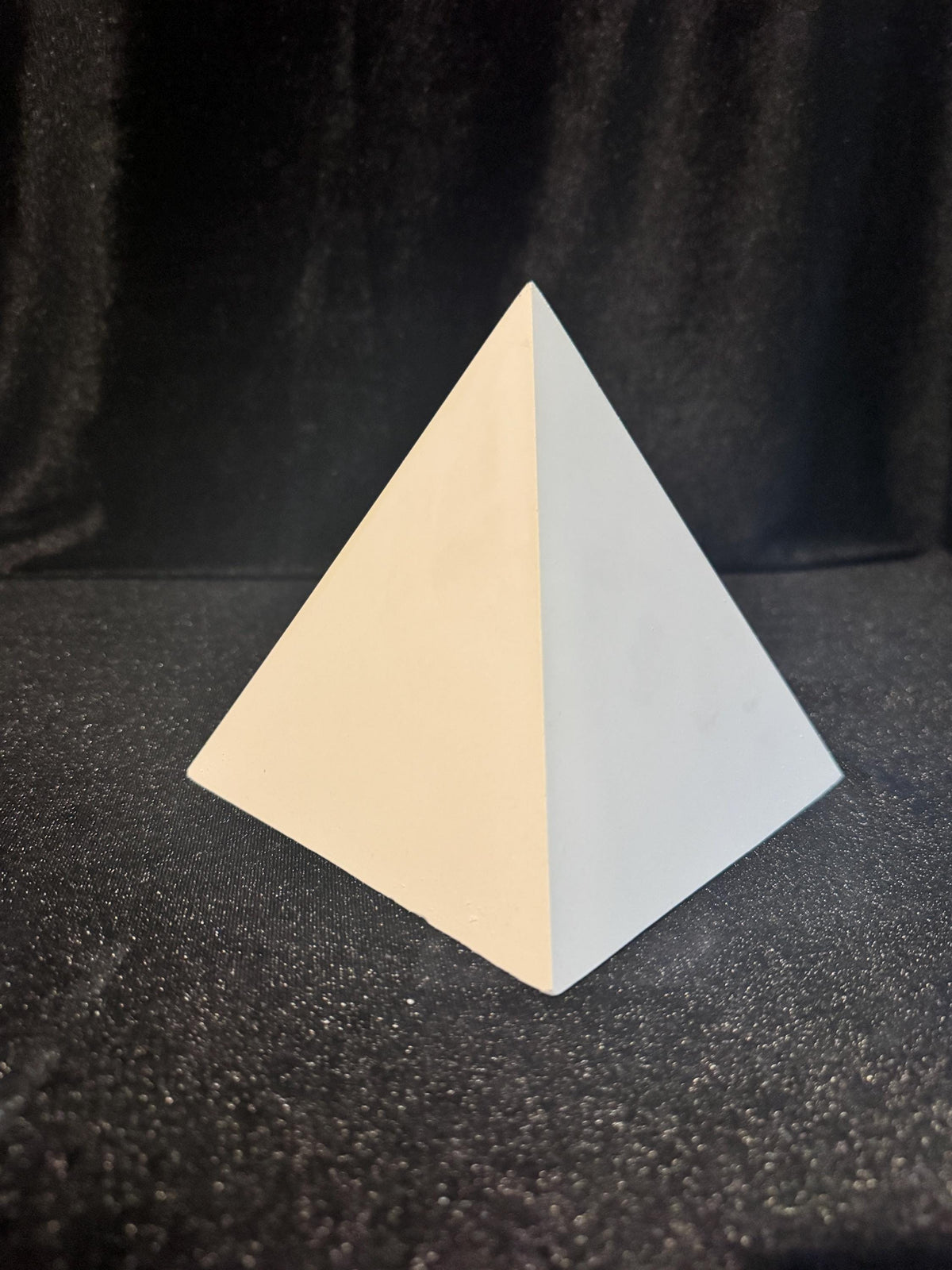Plaster Pyramid Cast, Basic Geometric Shape, Studio Lighting Reference, Artist Model