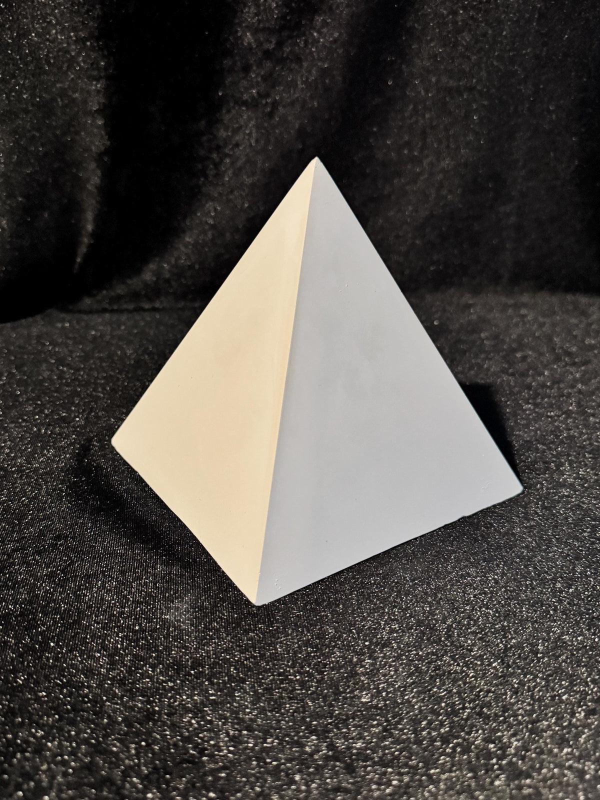 Plaster Pyramid Cast, Basic Geometric Shape, Studio Lighting Reference, Artist Model
