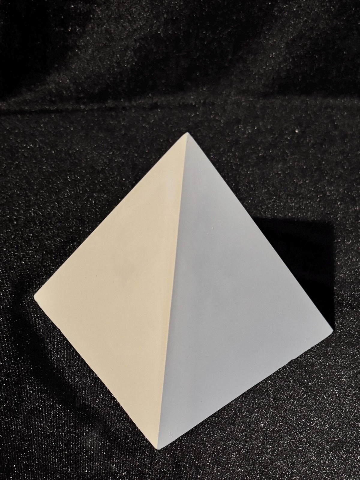 Plaster Pyramid Cast, Basic Geometric Shape, Studio Lighting Reference, Artist Model