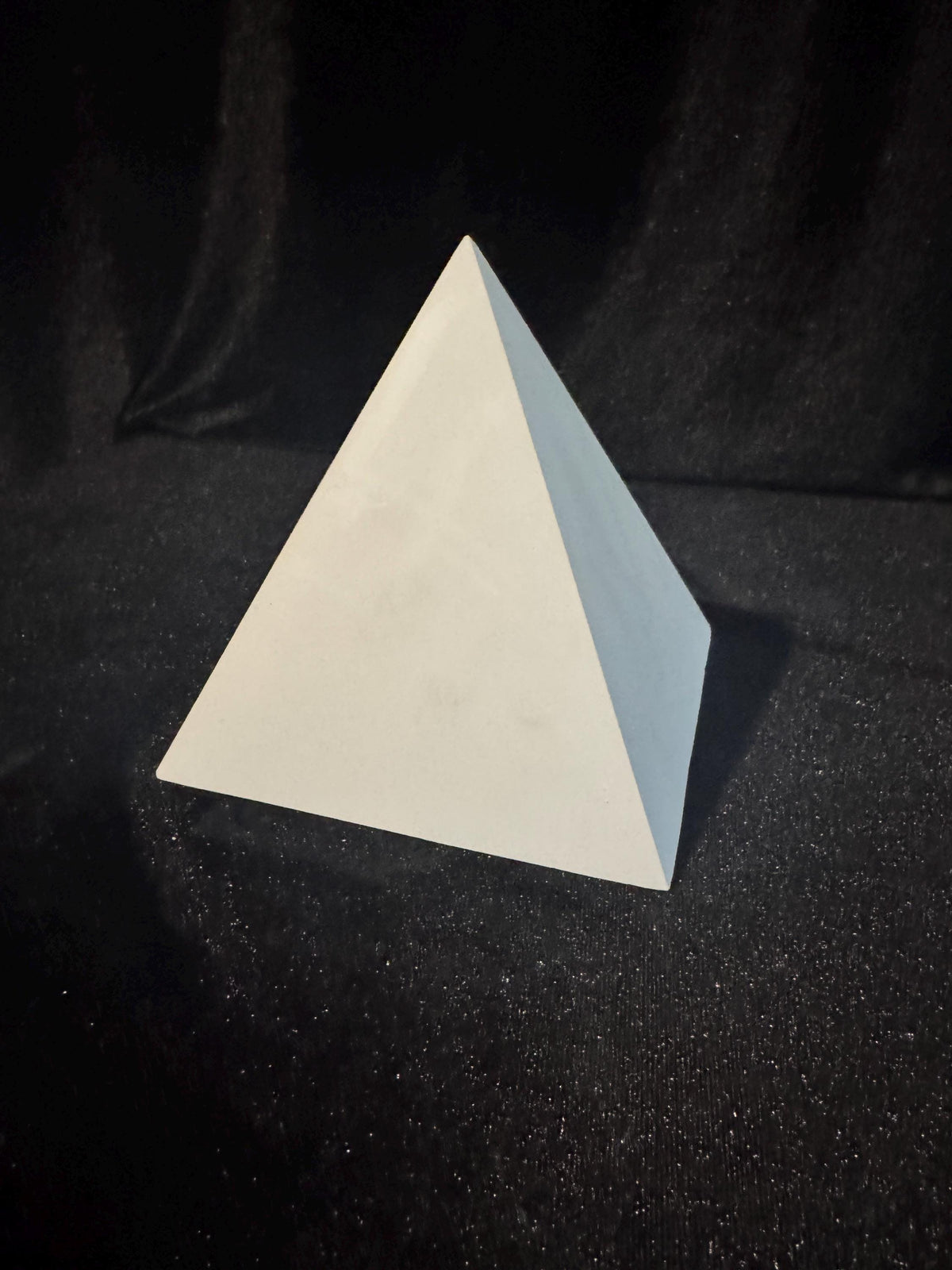 Plaster Pyramid Cast, Basic Geometric Shape, Studio Lighting Reference, Artist Model