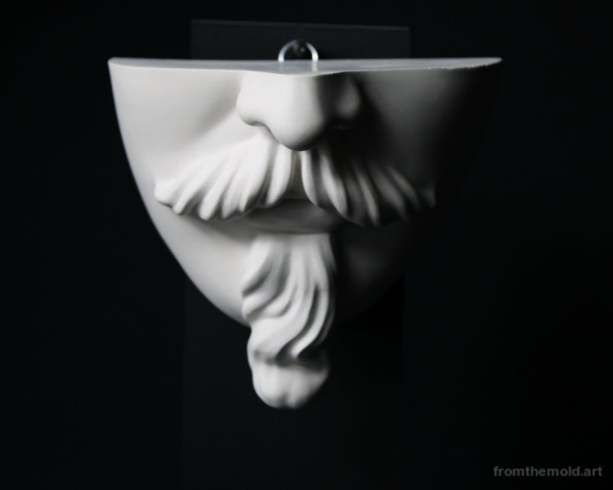 Edouard André Facial Study Plaster Cast – Portrait Drawing & Art Reference