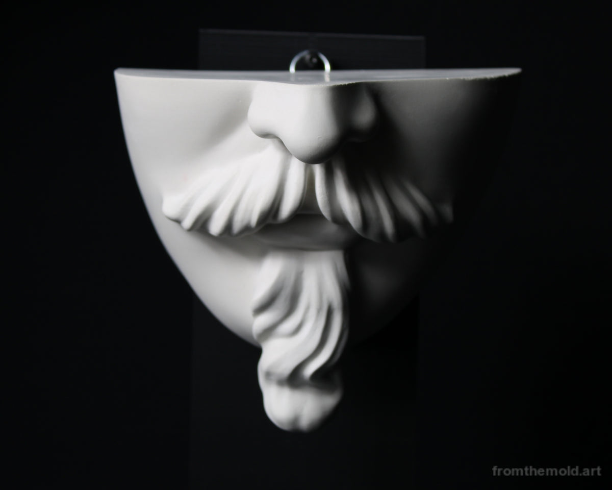 Edouard André Facial Study Plaster Cast – Portrait Drawing & Art Reference