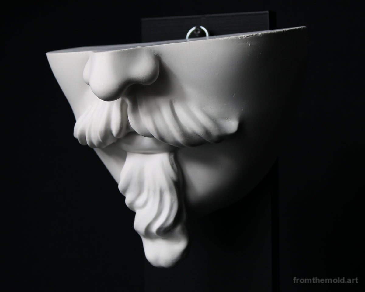 Edouard André Facial Study Plaster Cast – Portrait Drawing & Art Reference