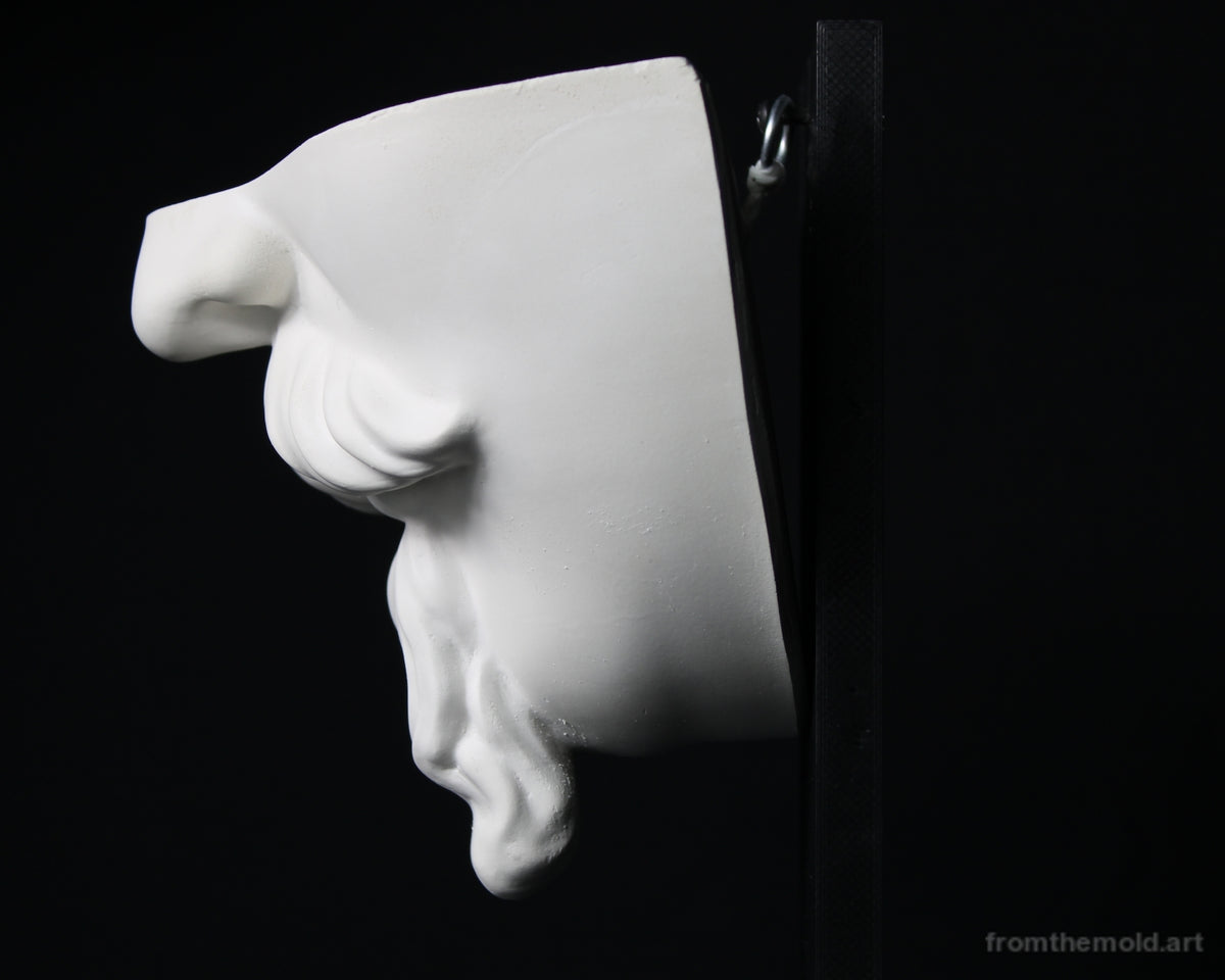 Edouard André Facial Study Plaster Cast – Portrait Drawing & Art Reference