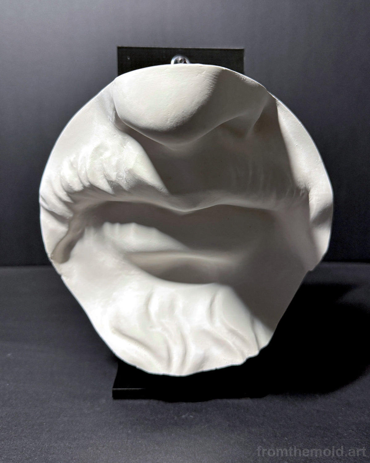 Bearded Mouth & Nose Plaster Study Cast – Facial Form, Drawing & Light Study