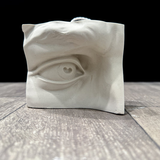 Eye of David Plaster Cast Art Reference, Handmade Sculpture for Artists