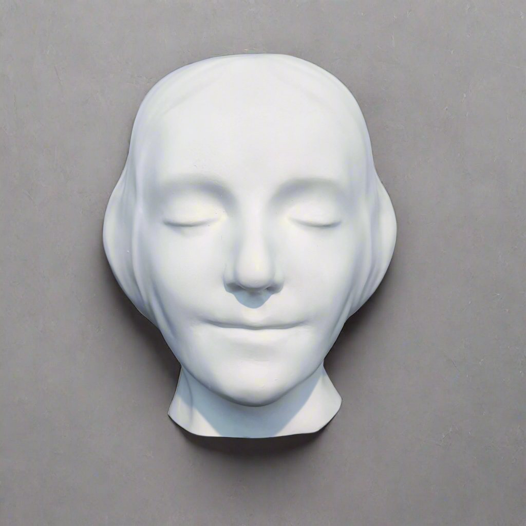 L'Inconnue de la Seine Plaster Cast Art Reference, Handmade Sculpture for Artists