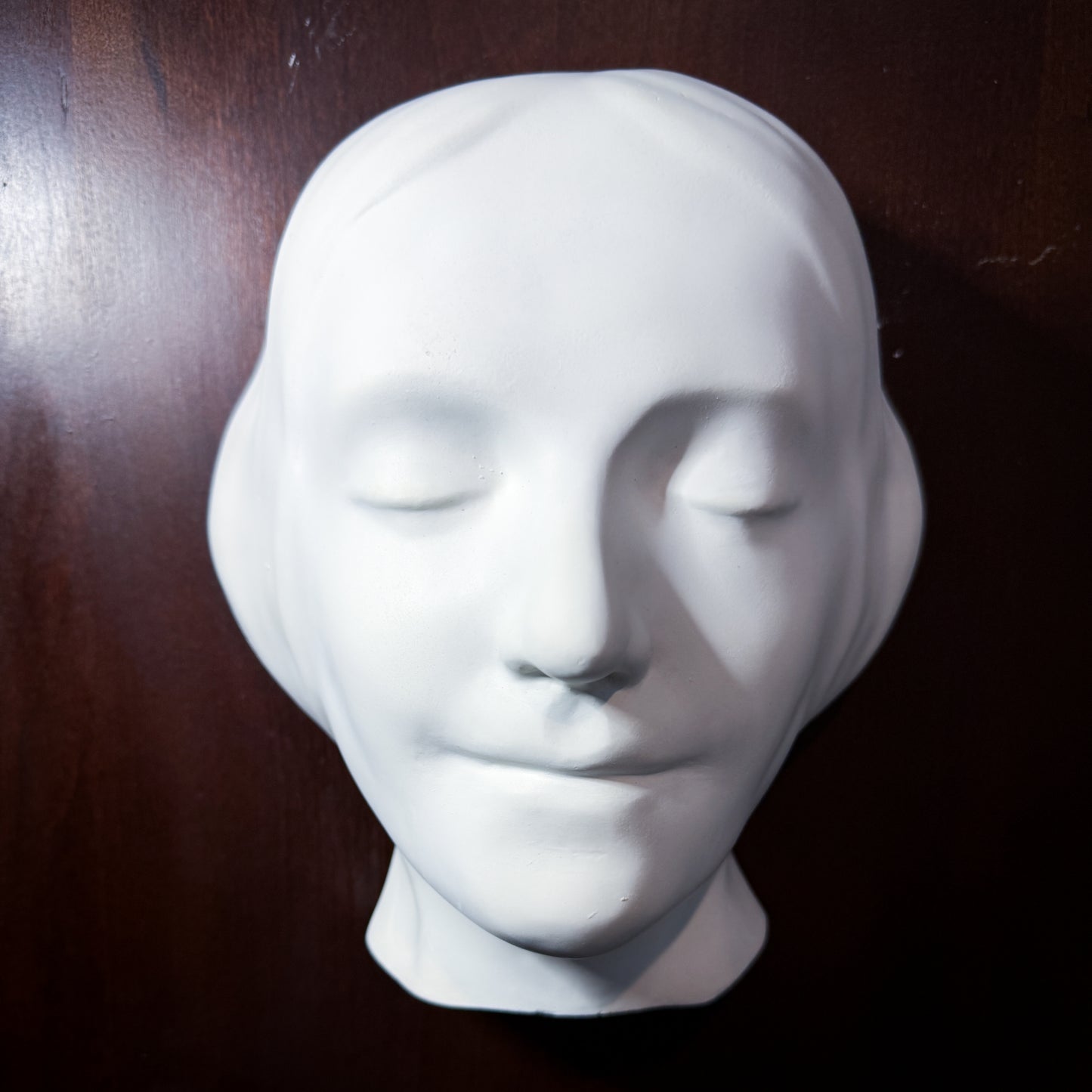 L'Inconnue de la Seine Plaster Cast Art Reference, Handmade Sculpture for Artists