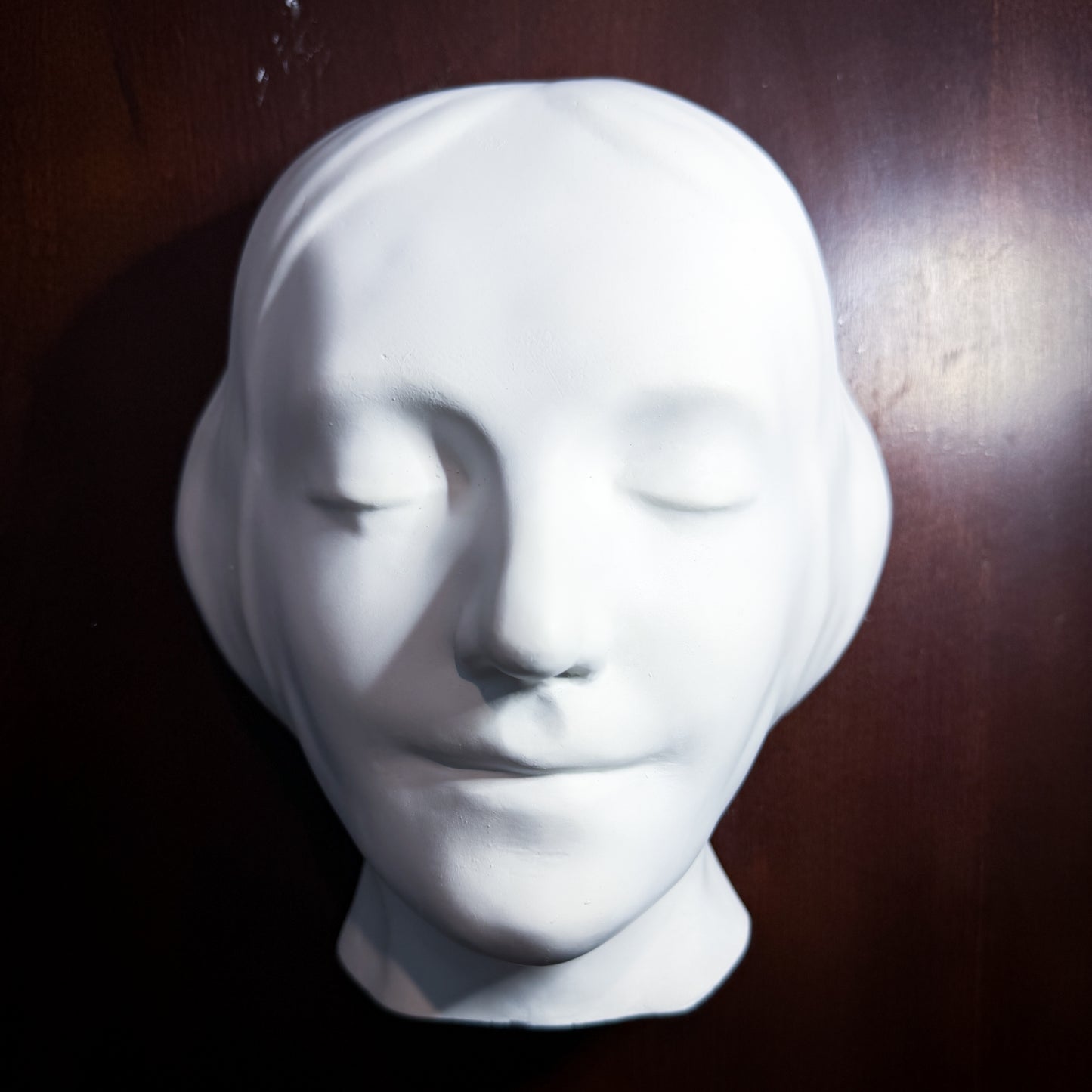 L'Inconnue de la Seine Plaster Cast Art Reference, Handmade Sculpture for Artists