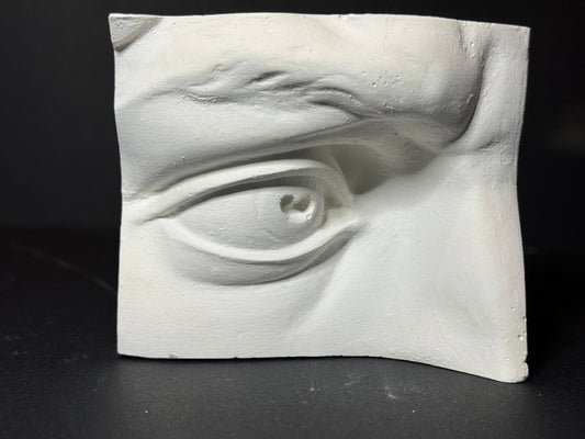Eye of David Plaster Cast Art Reference, Handmade Sculpture for Artists